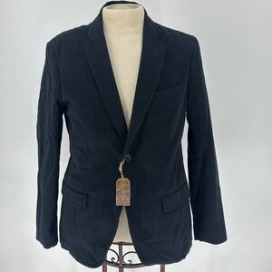 Blue PRONTO UOMO Corduroy Mens Navy Cotton Blazer Sport Coat Jacket Size M